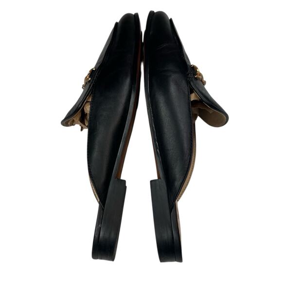 Sam Edelman Linnie Horsebit Mules 7.5  Black Leather Classic Academia Loafers - Picture 5 of 15